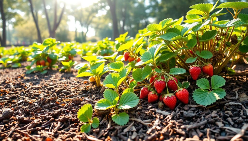 Erdbeeren Mulchen