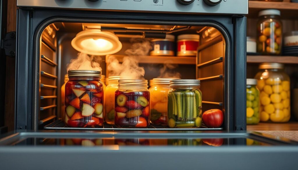 Lebensmittel im Backofen einkochen