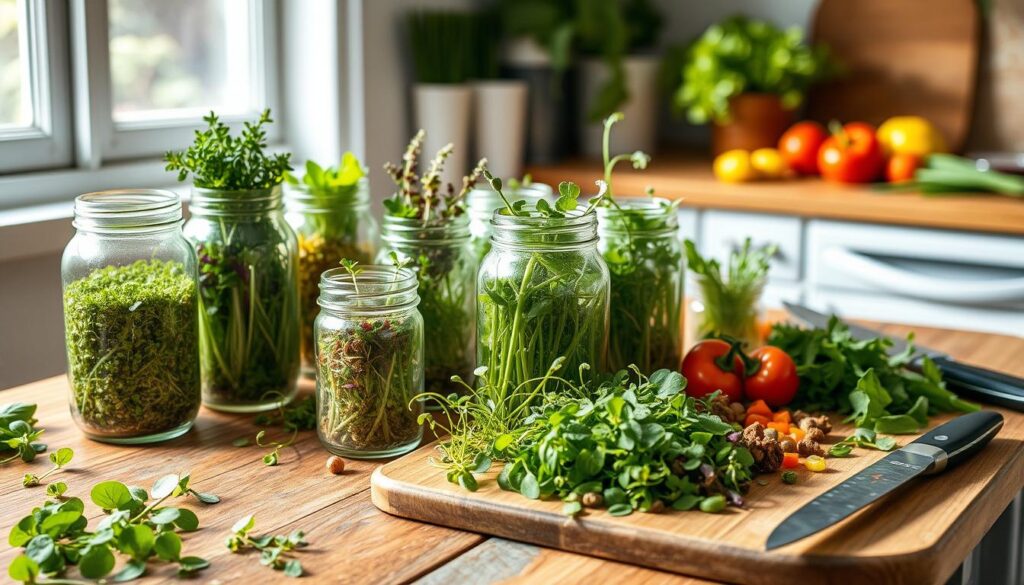 Microgreens in der Küche