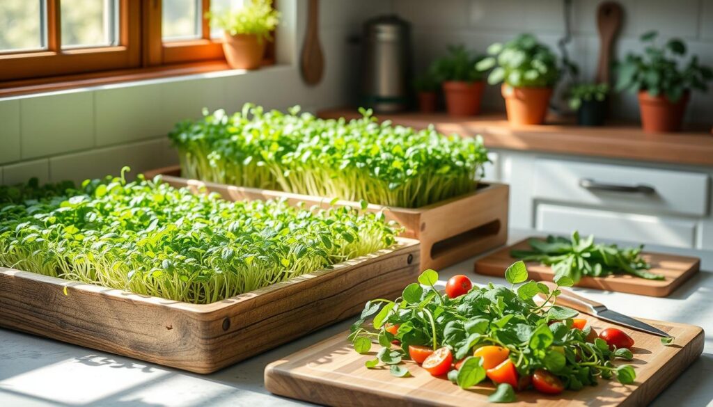 Microgreens in der Küche