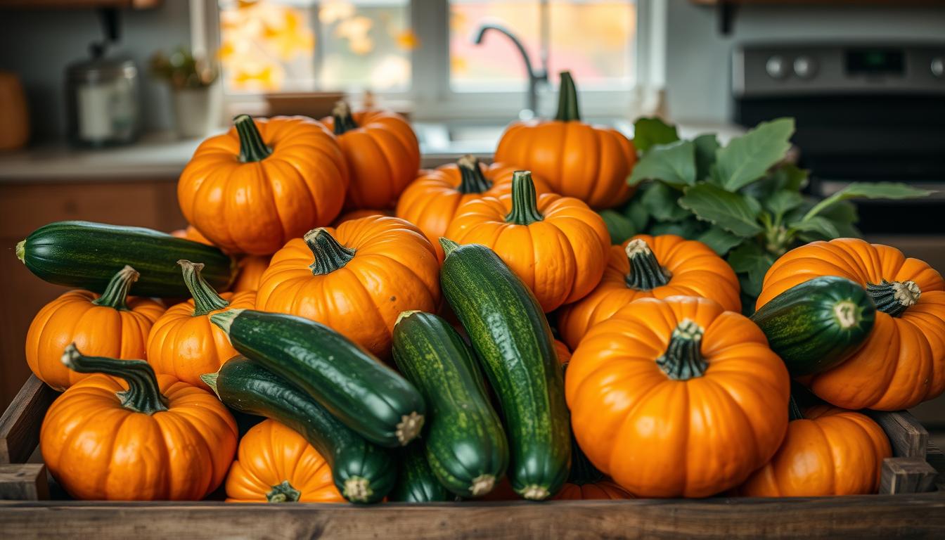 Wie man Kürbisse und Zucchini lagert, um Fäulnis zu vermeiden