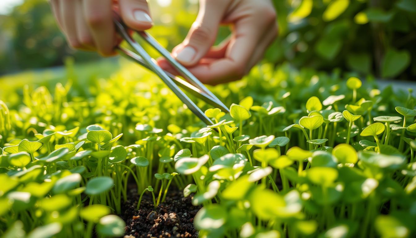 Wie man Microgreens erntet: Für maximale Frische und Geschmack