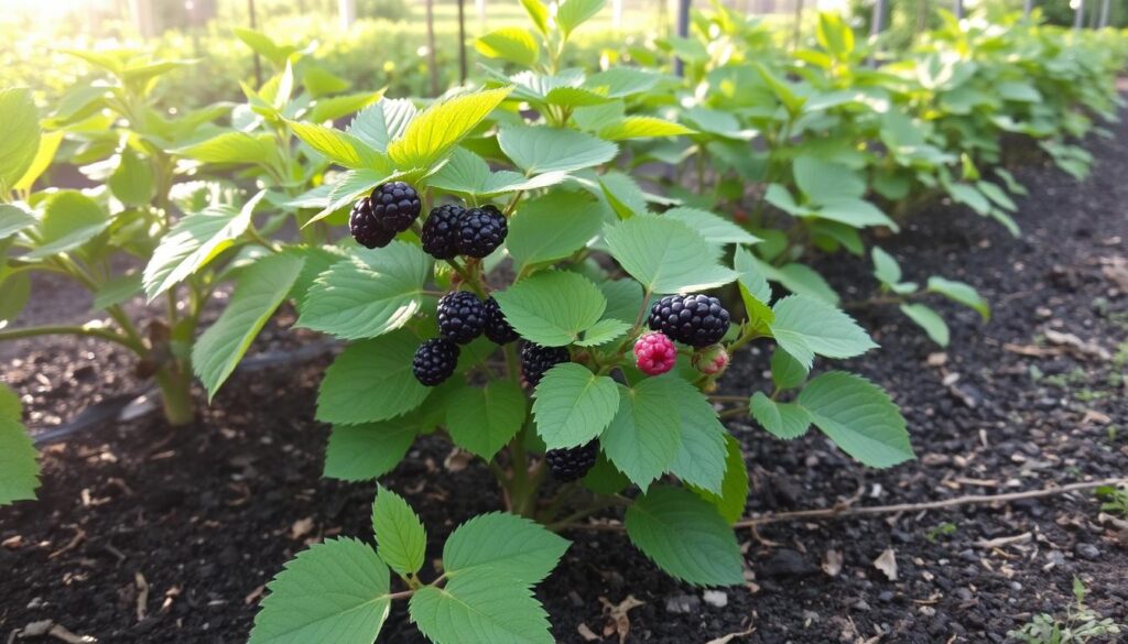 blackberry plant spacing