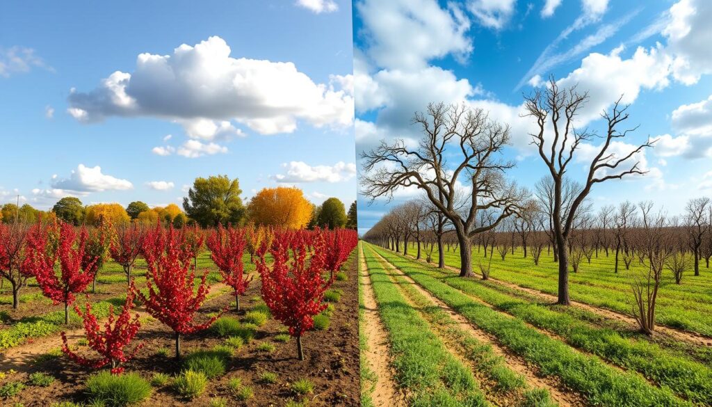 climate change impact in fruit tree planting