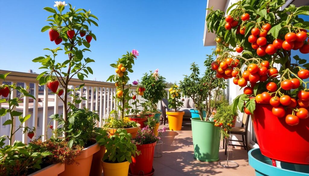 container gardening for balcony fruits