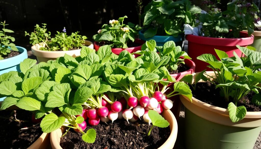 growing radishes in containers