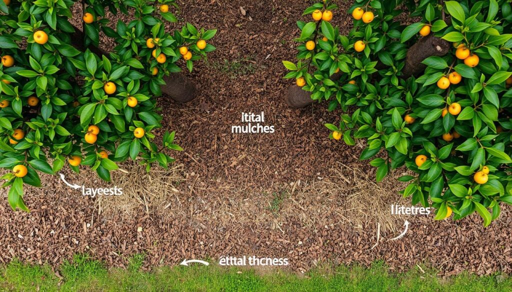 ideal thickness for effective mulching