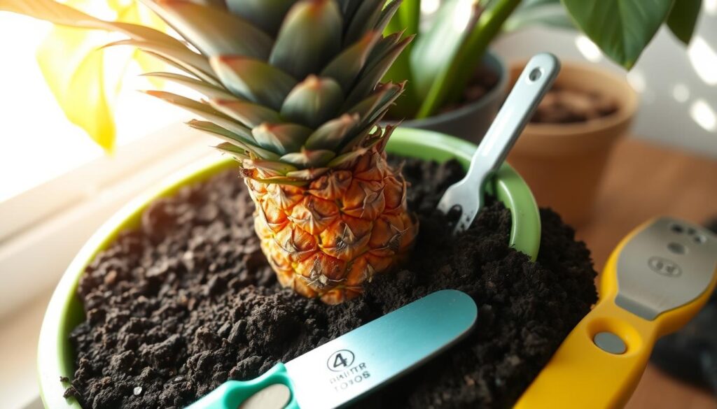 planting pineapple top