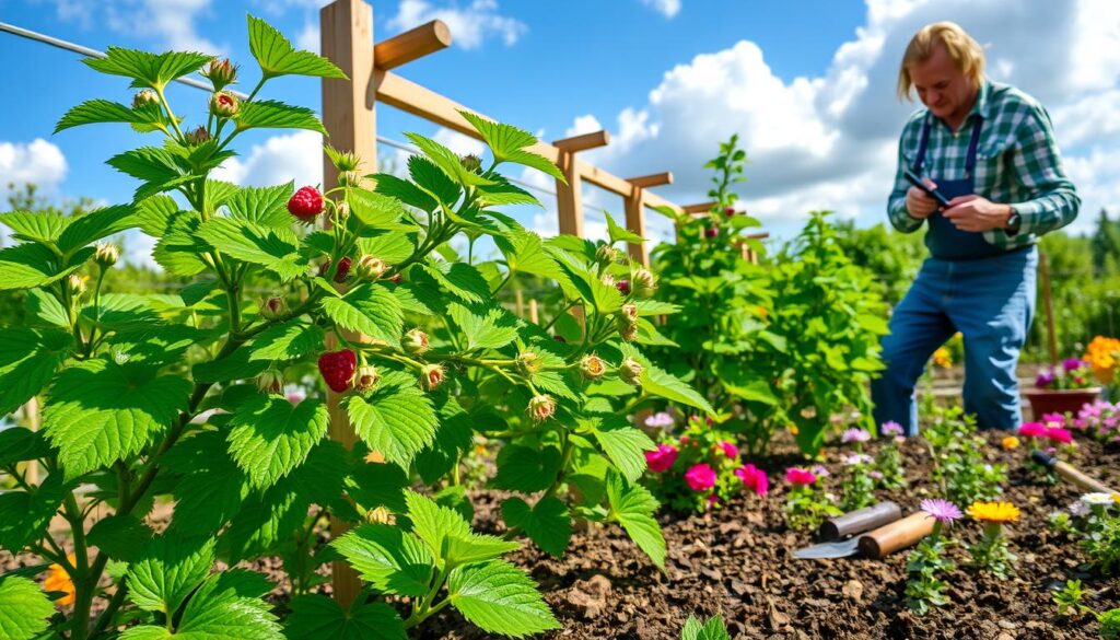 spring maintenance for raspberries