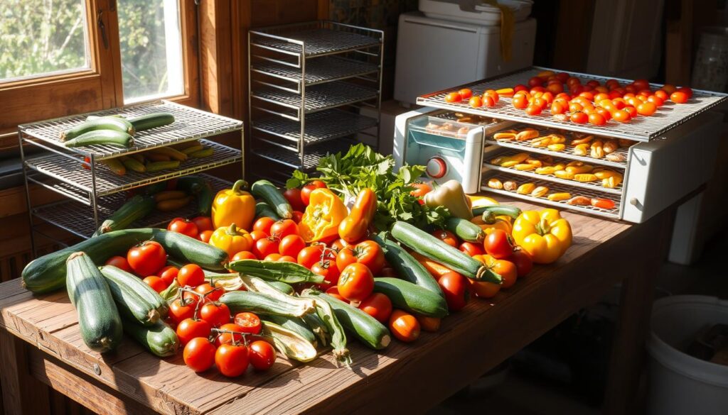 Dehydrating vegetables