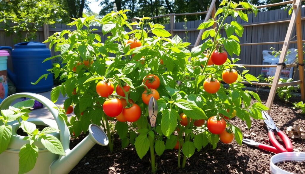 Tomato plant maintenance